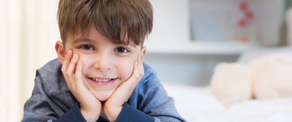 Smiling young boy after children's dentistry visit